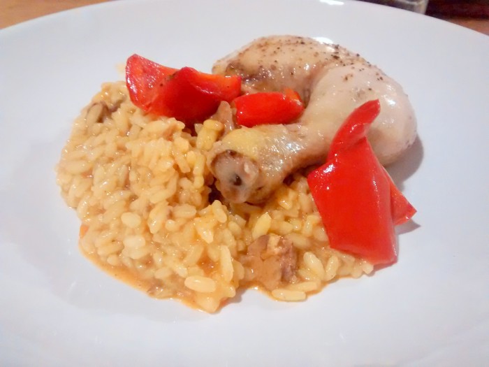 Risotto-de-Frango-com-Pimentos