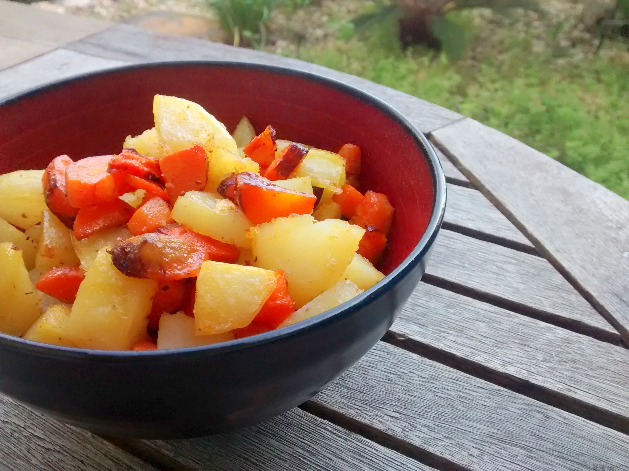 Cubos de Batata e Cenoura Assados – Iguaria Receita e Culinária