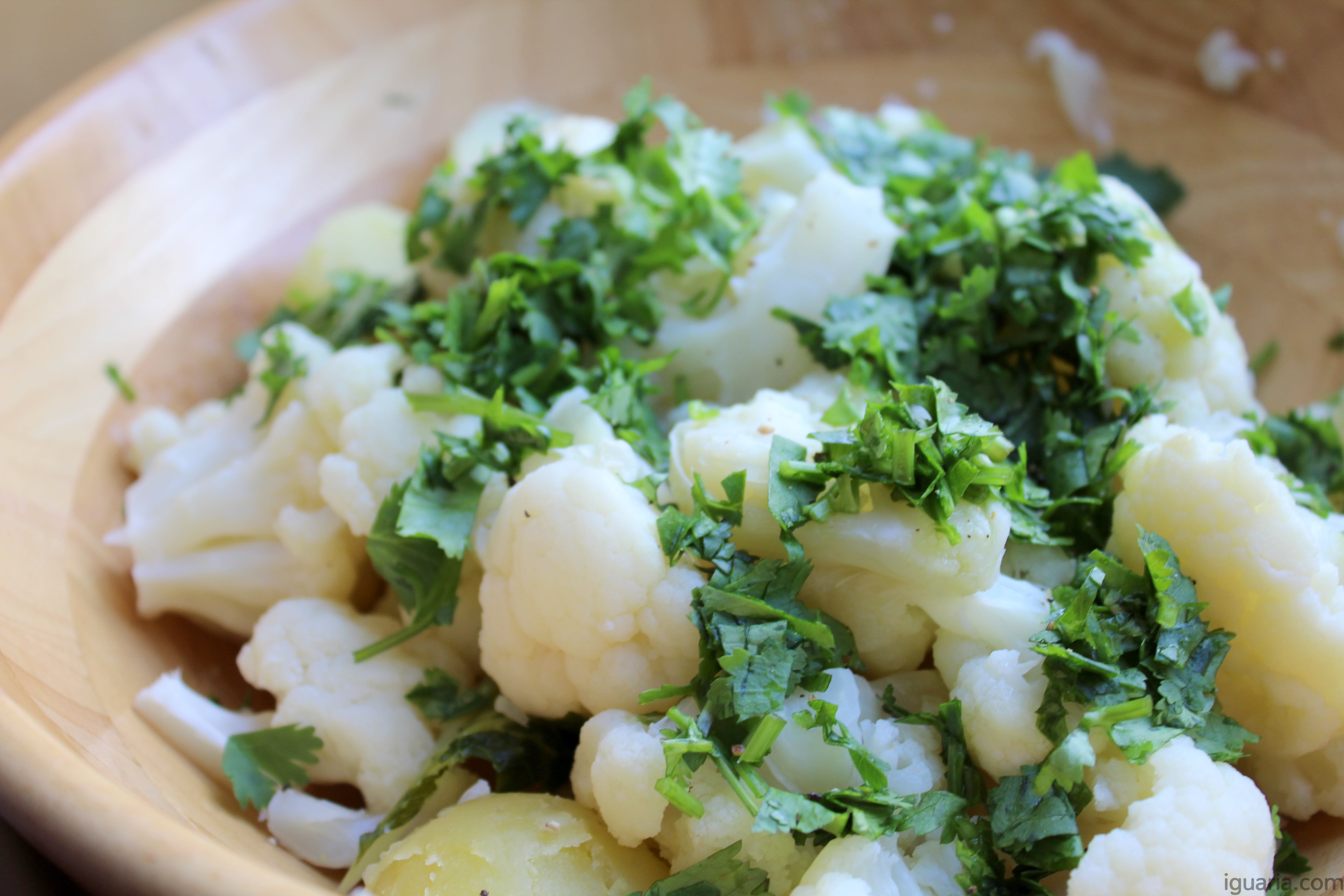 Salada de Batata e Couve-Flor • Iguaria! Receita e Culinária