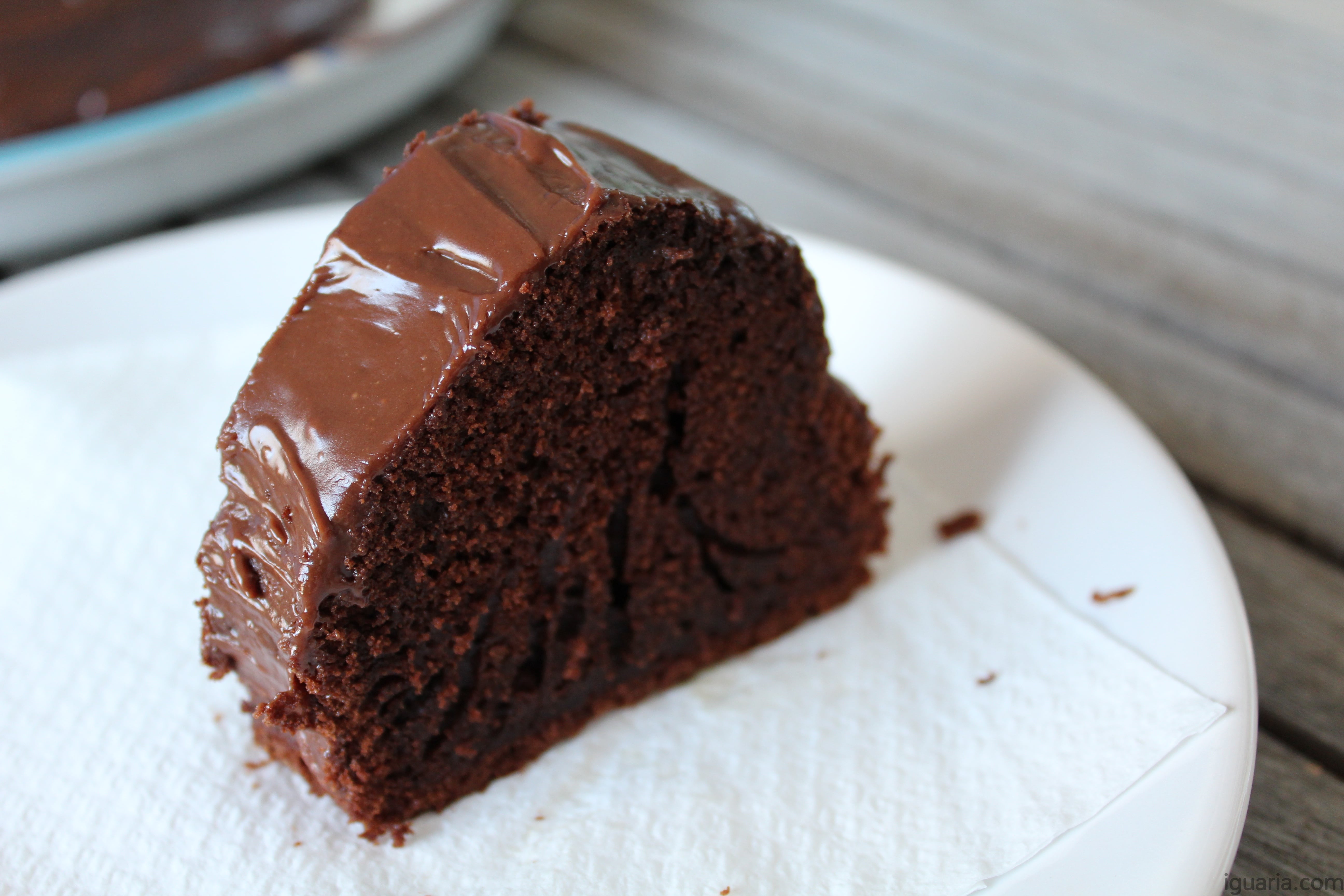 Bolo de Cacau Coberto de Chocolate • Iguaria! Receita e Culinária