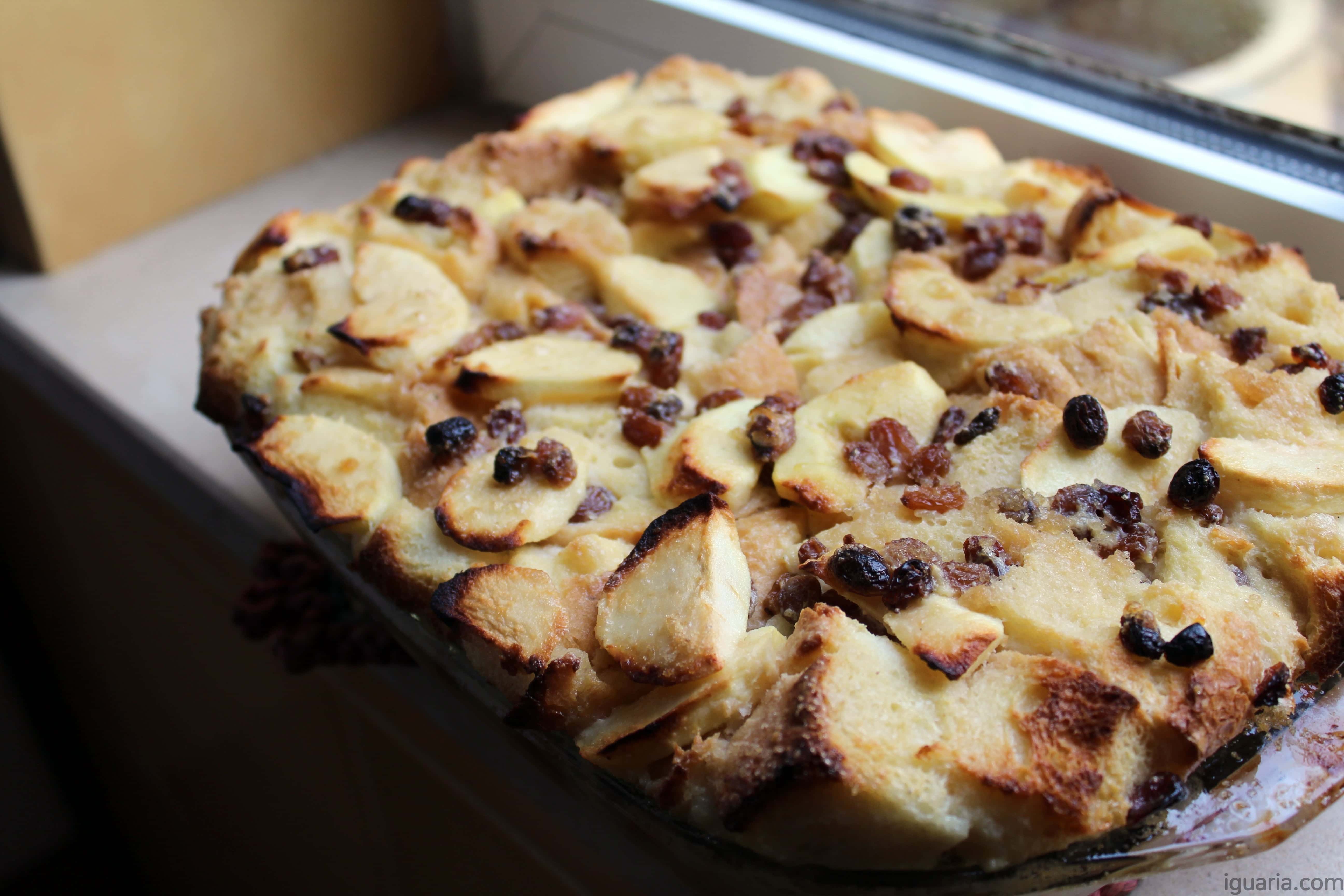 Pudim De Pao Com Passas E Macas Iguaria Receita E Culinaria