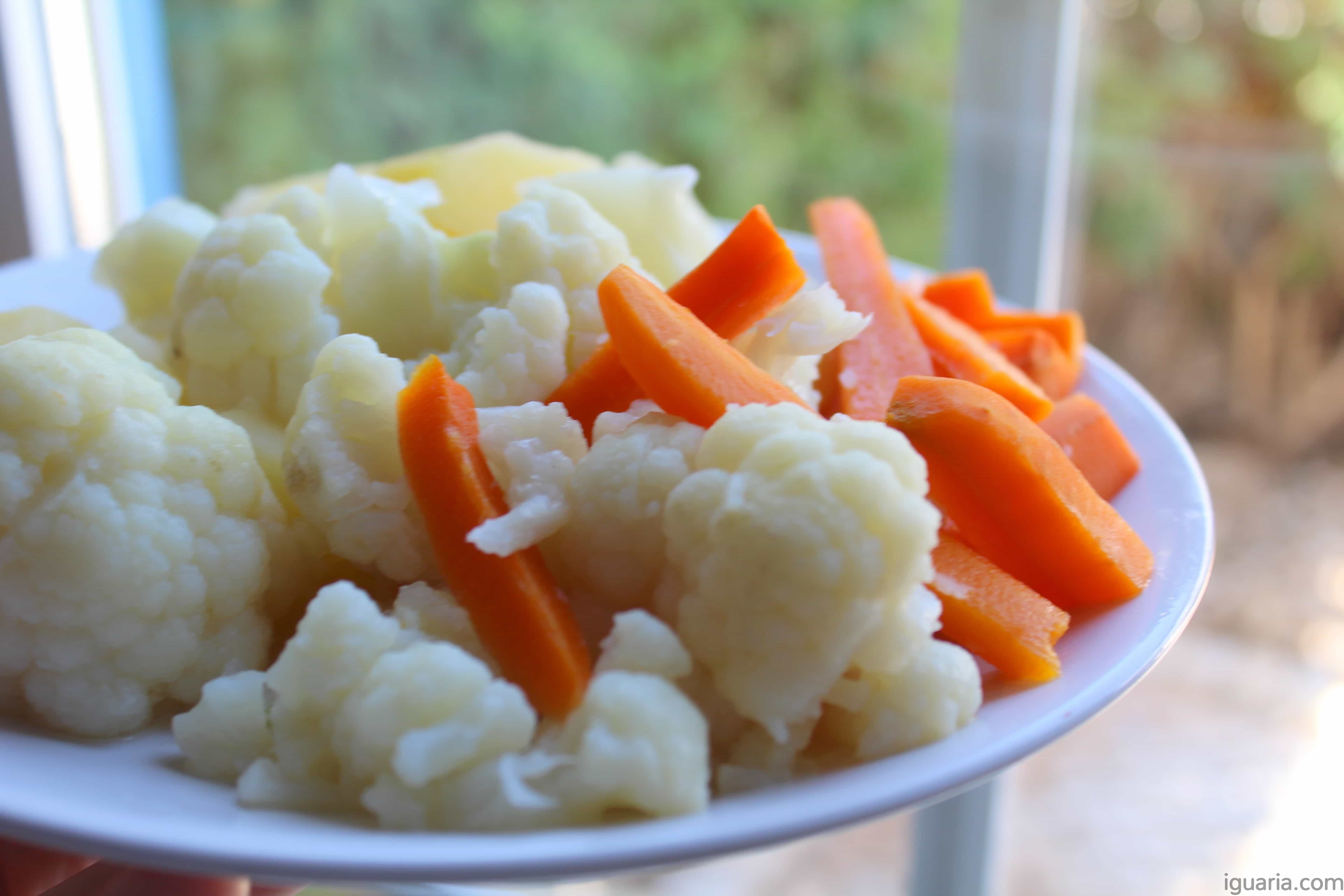 Batatas Couve-Flor e Cenouras Cozidas • Iguaria! Receita e Culinária